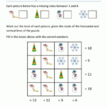 Christmas Math Worksheets Within Easy Christmas Math Worksheets