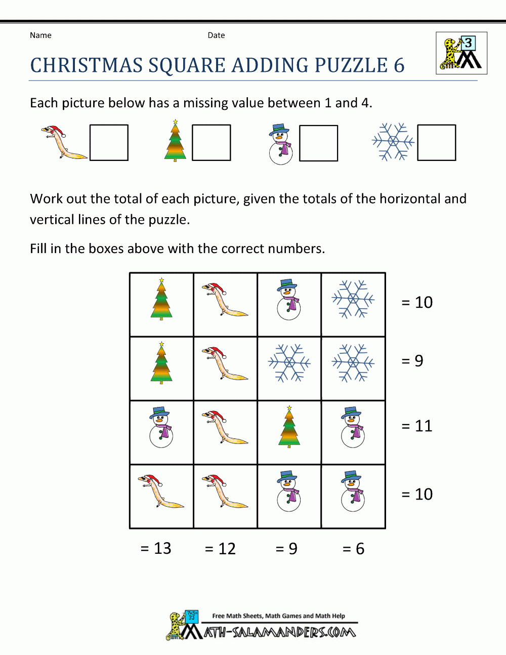 Christmas Math Worksheets within Easy Christmas Math Worksheets