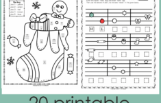Christmas Music Worksheets {Lines-Spaces, High-Low} within Printable Christmas Music Worksheets