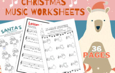 Christmas Music Worksheets Printable Instant Download Music Theory regarding Printable Christmas Music Worksheets