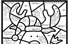 Christmas Place Value Colorcode pertaining to Place Value Christmas Worksheets