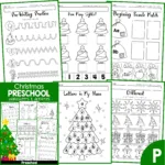 Christmas Preschool Worksheets And Activities No Prep Inside Free Pre K Christmas Worksheets