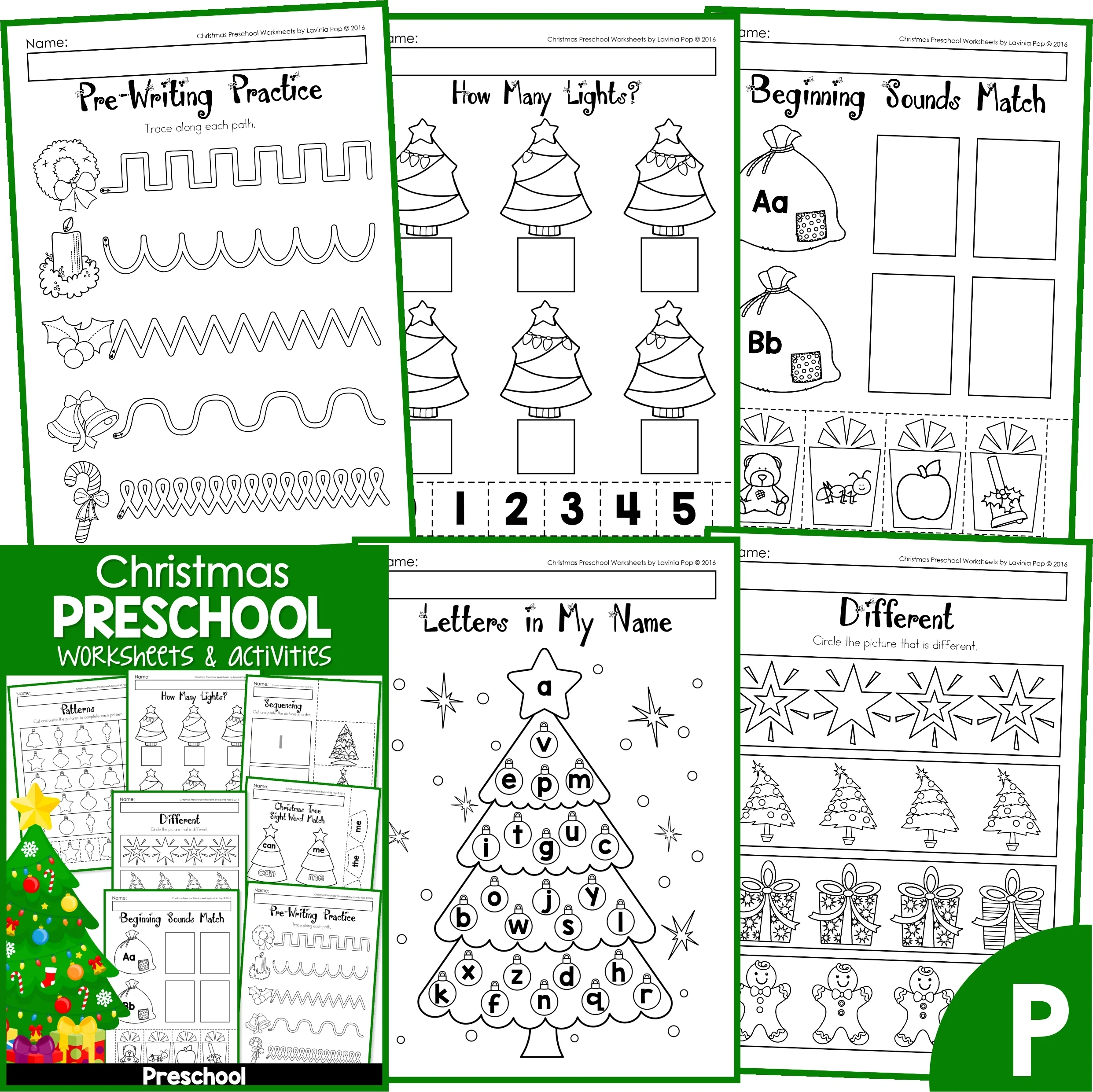 Christmas Preschool Worksheets And Activities No Prep inside Free Pre-K Christmas Worksheets