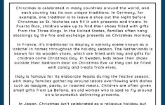 Christmas - Reading Comprehension Worksheet | Games4Esl with Free Christmas Reading Worksheets