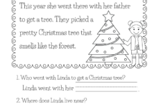 Christmas Reading Worksheet - Free Kindergarten Holiday Worksheet inside Free Christmas Reading Comprehension Worksheets For 2nd Grade