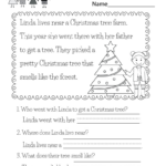 Christmas Reading Worksheet   Free Kindergarten Holiday Worksheet Regarding Free Printable Christmas Reading Worksheets