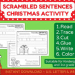 Christmas Sentence Scramble Activity For Kids Bundle Of 10 Pertaining To Super Teacher Worksheets Scrambled Christmas