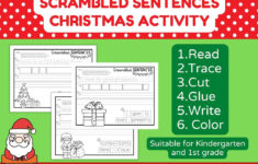 Christmas Sentence Scramble Activity For Kids Bundle Of 10 pertaining to Super Teacher Worksheets Scrambled Christmas