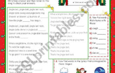 Christmas Set (12) - Time To Sing: "Jingle Bell Rock" - Esl pertaining to Sing a Song of Christmas Worksheet Answers