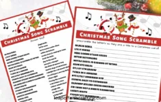 Christmas Song Games Printables: 8 Pages For Hours Of Fun! - Leap with First Letter Of Christmas Carols Worksheet