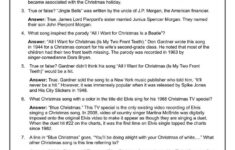 Christmas Song Trivia Game - 15 Free Pdf Printables | Printablee in Sing a Song of Christmas Worksheet Answers