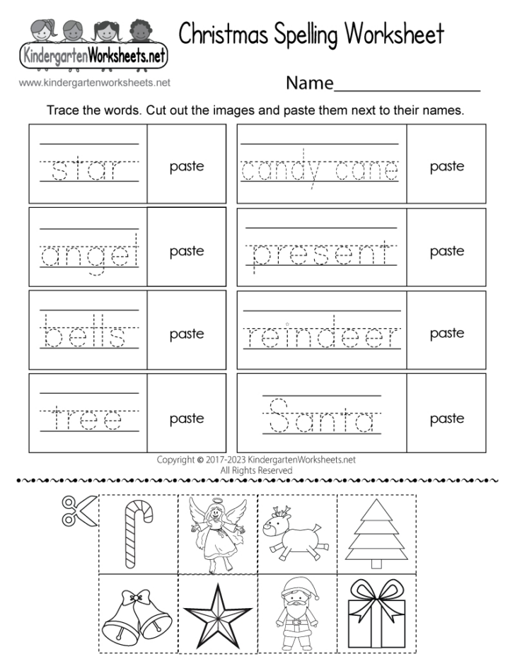 Kindergarten Christmas Phonics Worksheets