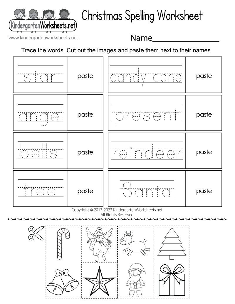 Christmas Spelling Worksheet - Free Printable, Digital, &amp;amp; Pdf throughout Kindergarten Christmas Phonics Worksheets