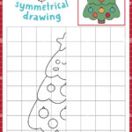 Christmas Symmetrical Drawing Worksheet. Complete Fir Tree Picture With Regard To Symmetry Christmas Worksheets