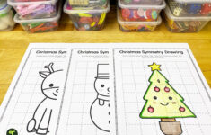Christmas Symmetry Worksheets - Mirrored Drawing Activity | Teach inside Free Christmas Symmetry Worksheets