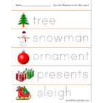 Christmas Tracing Worksheets   Raising Hooks For Preschool Christmas Tracing Worksheets