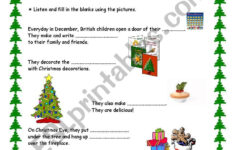 Christmas Traditions In Britain - Esl Worksheetclemad within My Christmas Traditions Worksheet