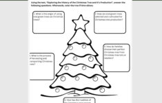 Christmas Tree Reading Comprehension Activity | Agriculture In The for History of the Christmas Tree Worksheet