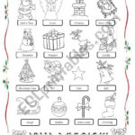 Christmas Vocabulary   Esl Worksheetarrita With Esl Christmas Vocabulary Worksheet