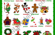 Christmas Vocabulary - Esl Worksheetkosamysh in Vocabulary Christmas Worksheets