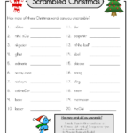 Christmas Word Scramble   10 Free Pdf Printables | Printablee For Super Teacher Worksheets Scrambled Christmas