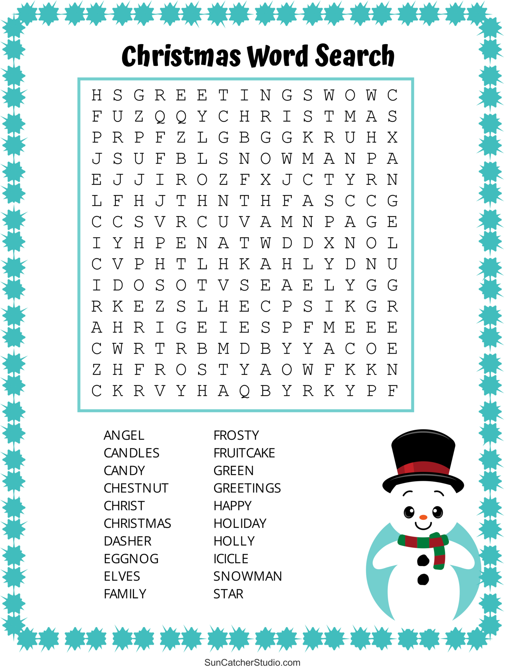 Christmas Word Search (Free Printable Pdf Puzzles) – Diy Projects within Word Search Worksheets Christmas