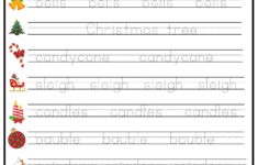 Christmas Word Tracing Worksheet - Ezpzlearn inside Free Christmas Tracing Worksheets