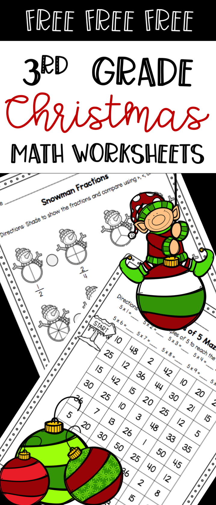 Fun Christmas Worksheets For 3rd Grade