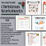 Christmas Worksheets Second Grade, Homeschool, Printable, Winter, Learning,  Math, Reading, Counting, Writing, Workbook, Homeschool Curricula   Etsy Regarding Second Grade Christmas Worksheets