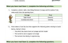 Comprehension Questions | A Christmas Carol | Charles Dickens regarding Reading Skills And Strategies Worksheet A Christmas Carol