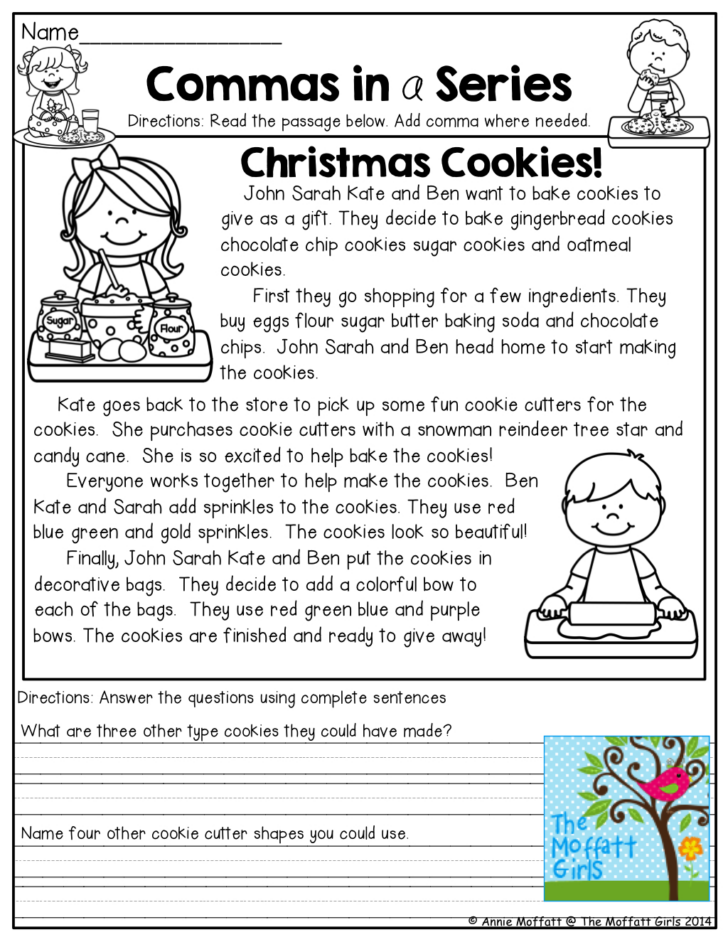 Free Christmas Reading Comprehension Worksheets For 2nd Grade