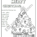 Decorate The Christmas Tree   Esl Worksheetmakigi Intended For Decorate A Christmas Tree Worksheet