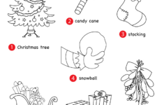 Decorate The Christmas Tree Worksheet - Vocabulary Coloring regarding Simple Christmas Worksheets