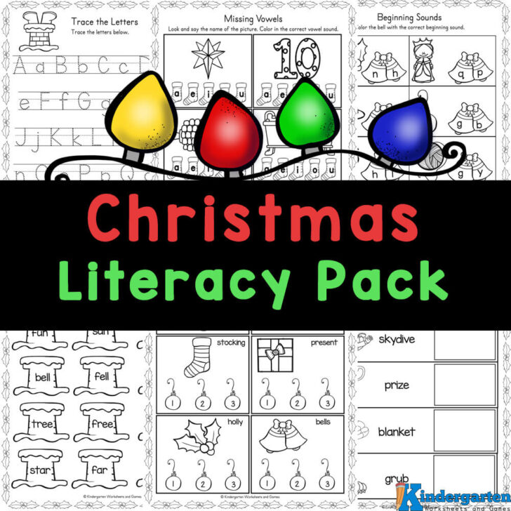 Kindergarten Christmas Cvc Worksheets