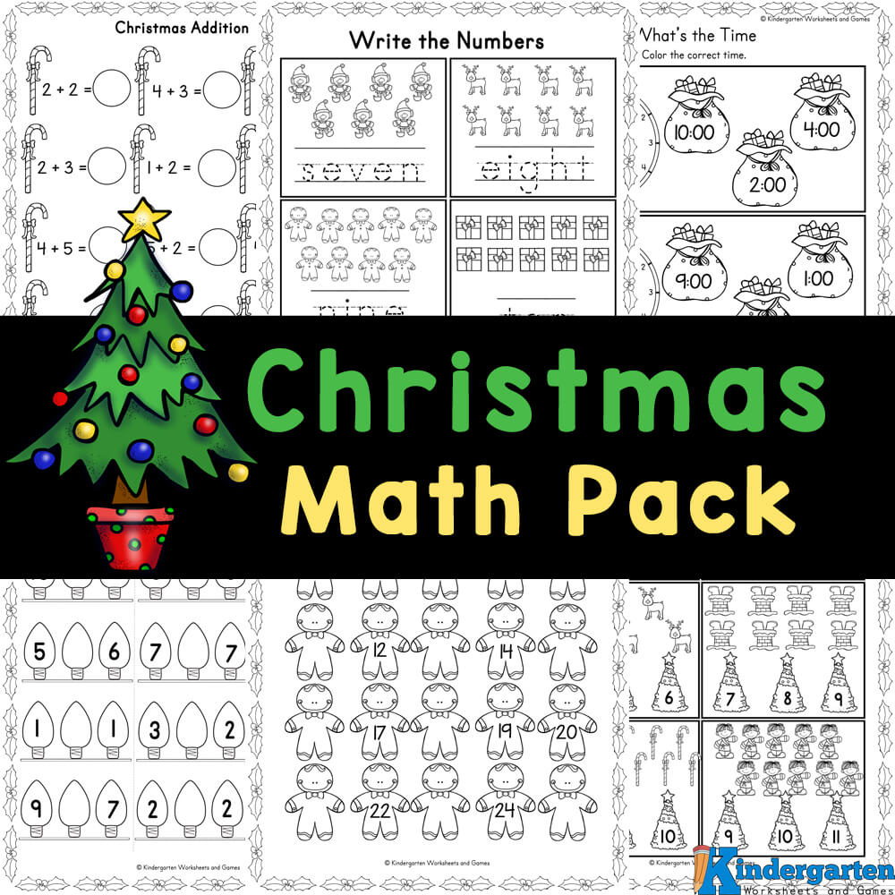 🎄 Free Christmas Math Worksheets For Kindergarten for Free Printable Christmas Math Worksheets Kindergarten