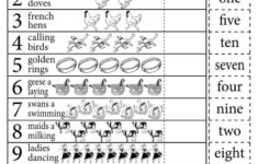 Free "12 Days Of Christmas" Number Recognition Worksheet! with regard to The Twelve Days Of Christmas Worksheet