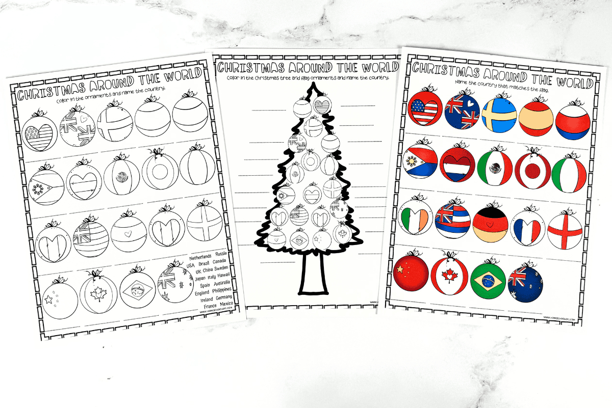 Free Christmas Around The World Worksheet pertaining to Geography Christmas Worksheet