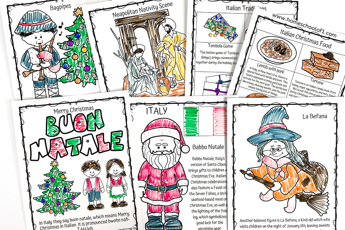 Free Christmas In Italy Worksheets in Italian Christmas Worksheets