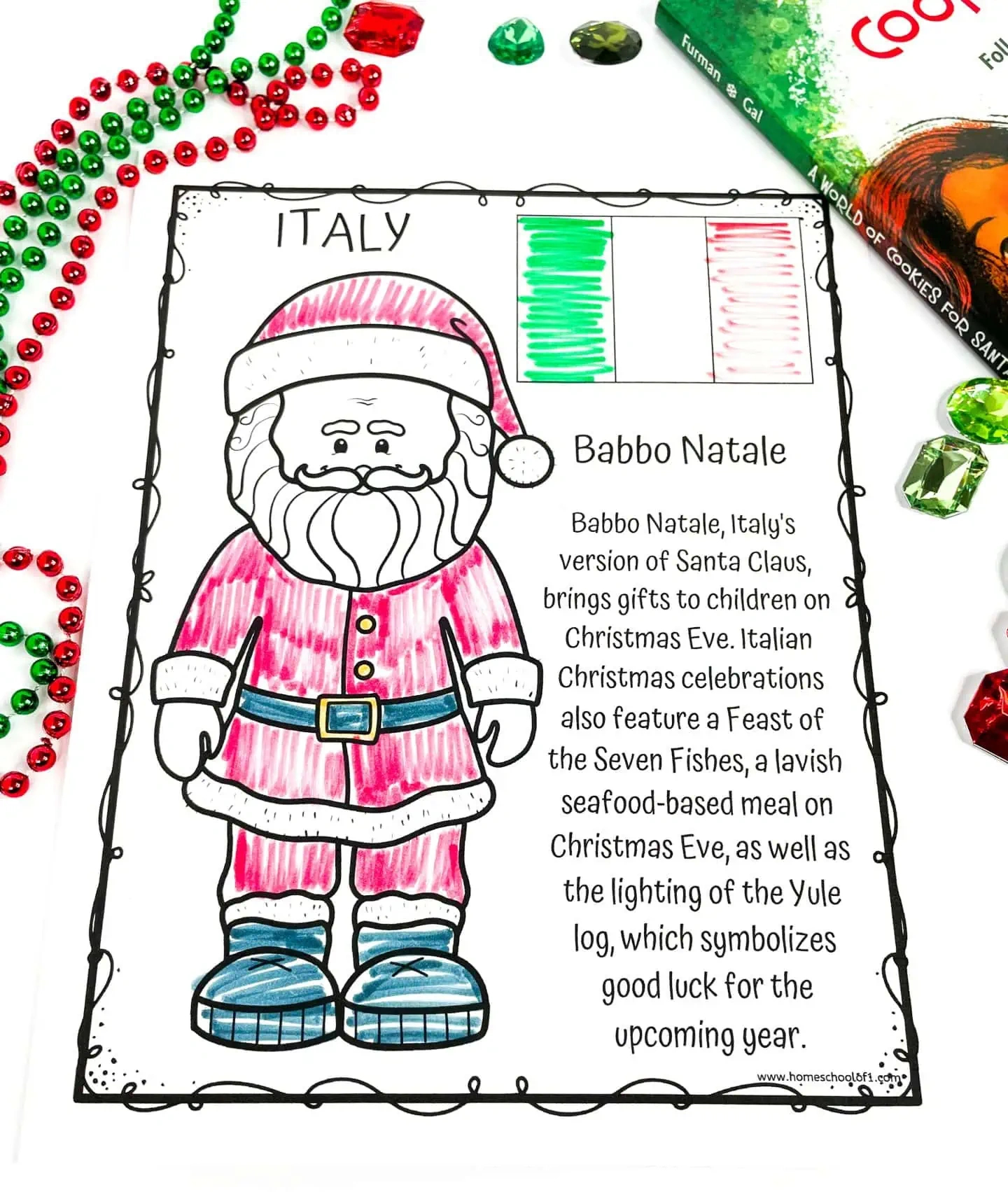 Free Christmas In Italy Worksheets within Italian Christmas Worksheets