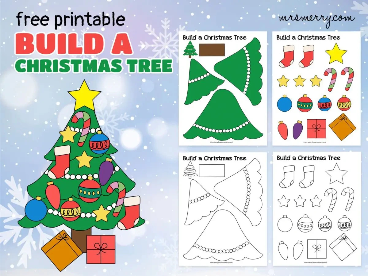 Free Christmas Tree Printable | Cut &amp;amp; Paste Activity | Mrs. Merry with regard to Cut And Paste Christmas Tree Worksheet