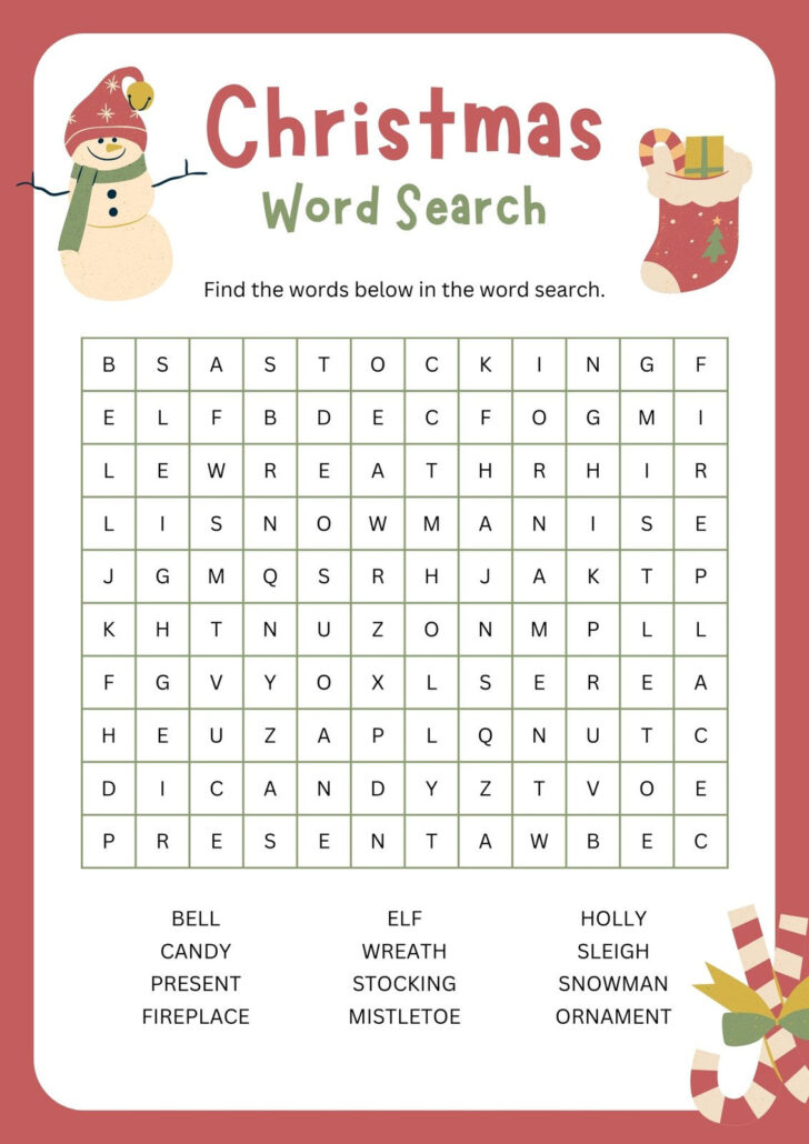 Fun Christmas Worksheets For Middle School