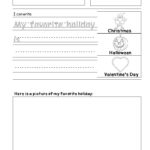 Free Holiday Writing Printable   Kindermomma Intended For Free Printable Christmas Writing Worksheets