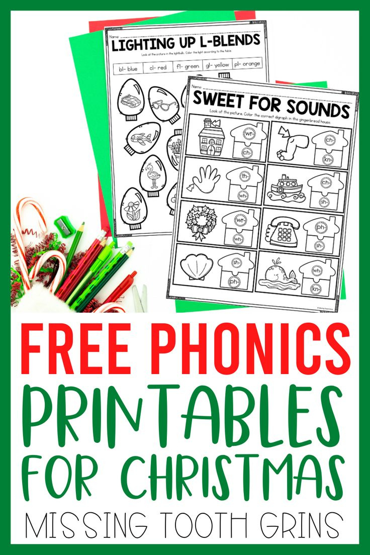 Free Phonics Printables For Christmas inside Phonics Christmas Worksheets Printables