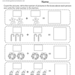 Free Printable Christmas Addition Worksheet Within Kindergarten Christmas Math Worksheets Free