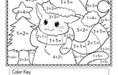 Free Printable Christmas Coloraddition Worksheet pertaining to Free Christmas Color By Number Math Worksheets