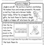 Free Printable Christmas Reading Worksheet With Free Printable Christmas Reading Worksheets