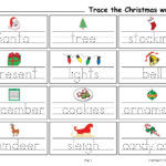 Free Printable Christmas Words Handwriting & Tracing Worksheet In Handwriting Christmas Worksheet