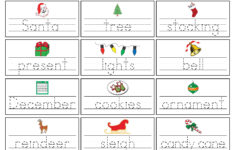 Free Printable Christmas Words Handwriting &amp; Tracing Worksheet in Handwriting Christmas Worksheet