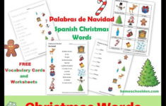 Free Spanish Worksheets: Christmas Words – Palabras De Navidad within Spanish Christmas Vocabulary Worksheets