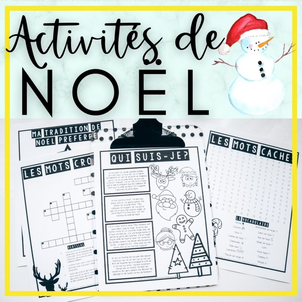 French Christmas Activities For The Classroom - Fle Avec Mmed with regard to French Christmas Worksheets Free